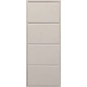 Wohnli Möbelsuche - Schuhkipper mit 4 Fächern aus Stahl in Creme