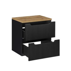 Schwarz und Holzoptik
