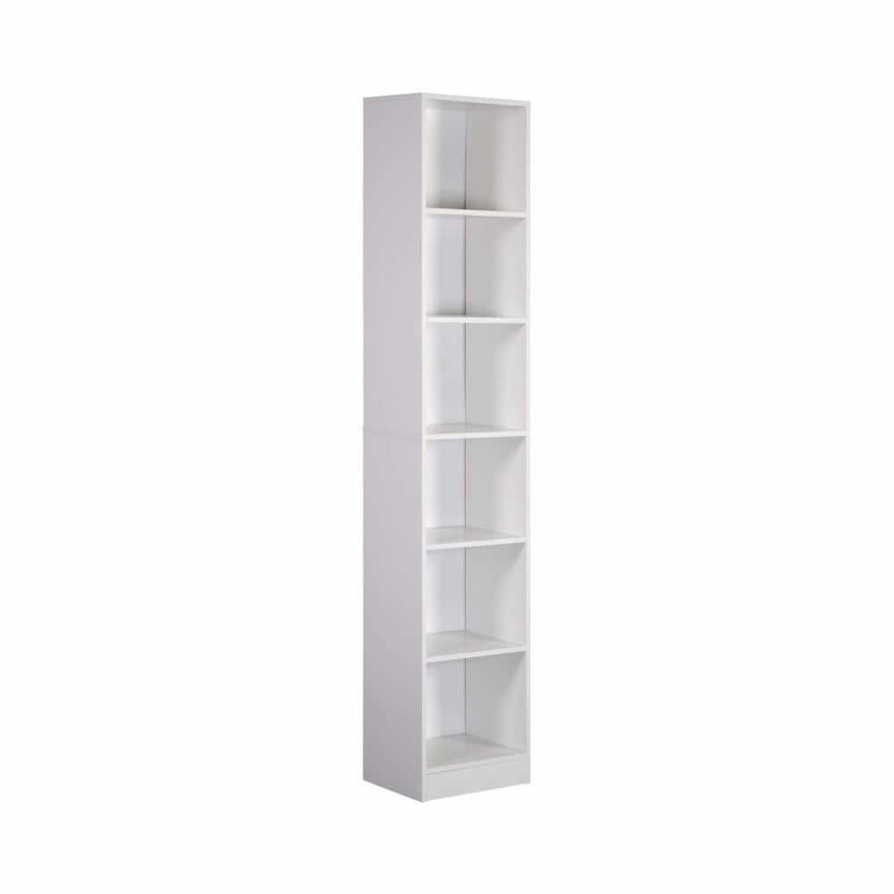 wohnli-moebel-suche-M24122378 Wohnli Möbelsuche - Bücherregal mit 6 Regalen aus weißem Spanplatten