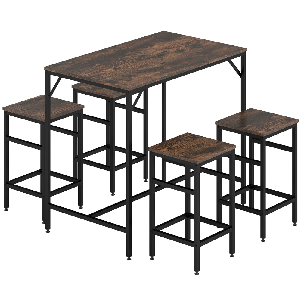 wohnli-moebel-suche-M24122738 Wohnli Möbelsuche - Ensemble table de bar design industriel + 4 tabourets