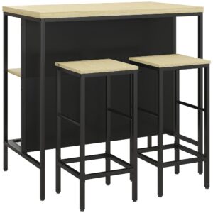 Wohnli Möbelsuche - Ensemble table de bar 2 tabourets style industriel - 2 étagères