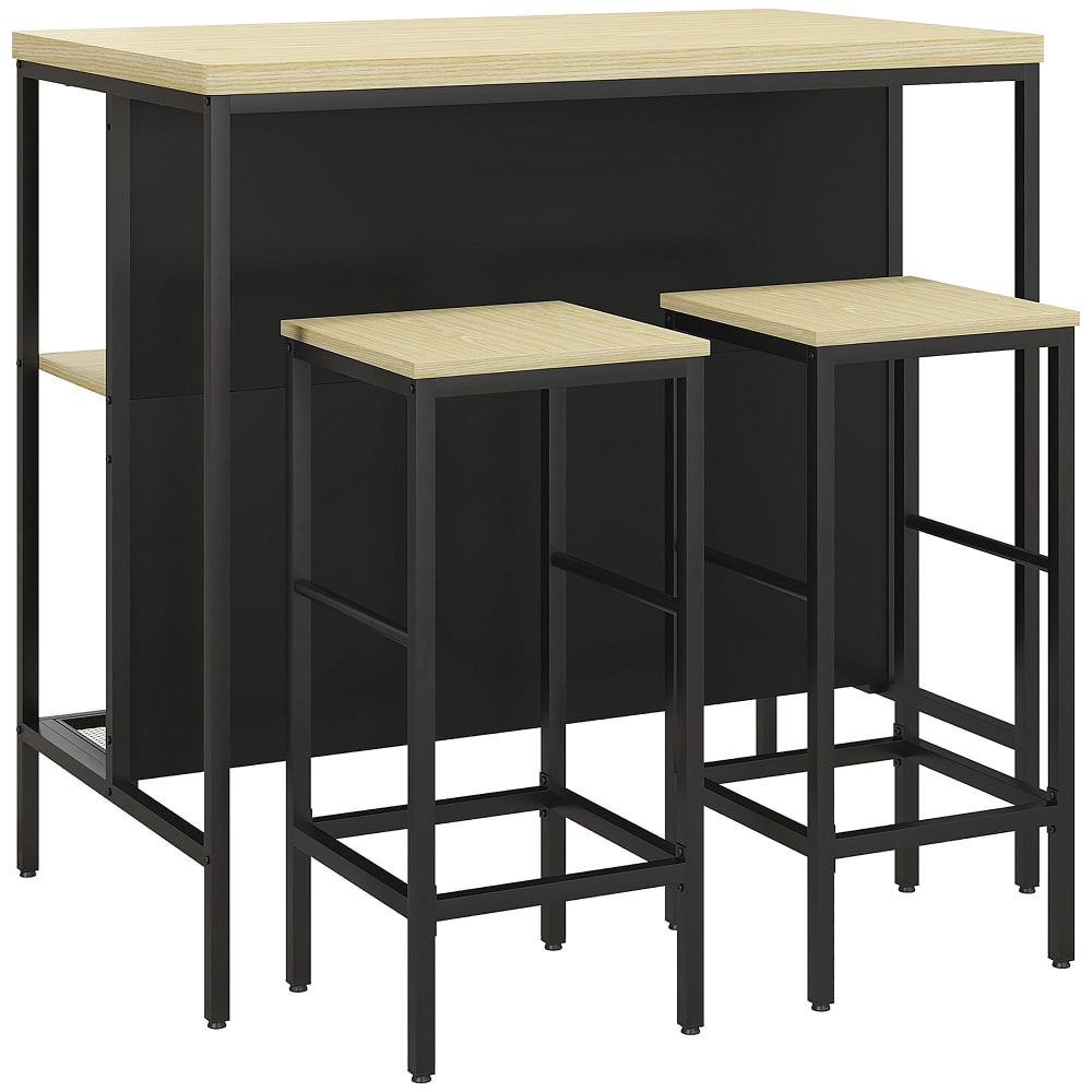 wohnli-moebel-suche-M24122739 Wohnli Möbelsuche - Ensemble table de bar 2 tabourets style industriel - 2 étagères