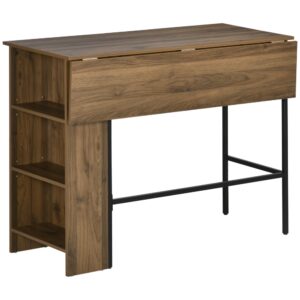 wohnli-moebel-suche-M24122744 Wohnli Möbelsuche - Table de bar extensible design industriel métal noir aspect bois noyer