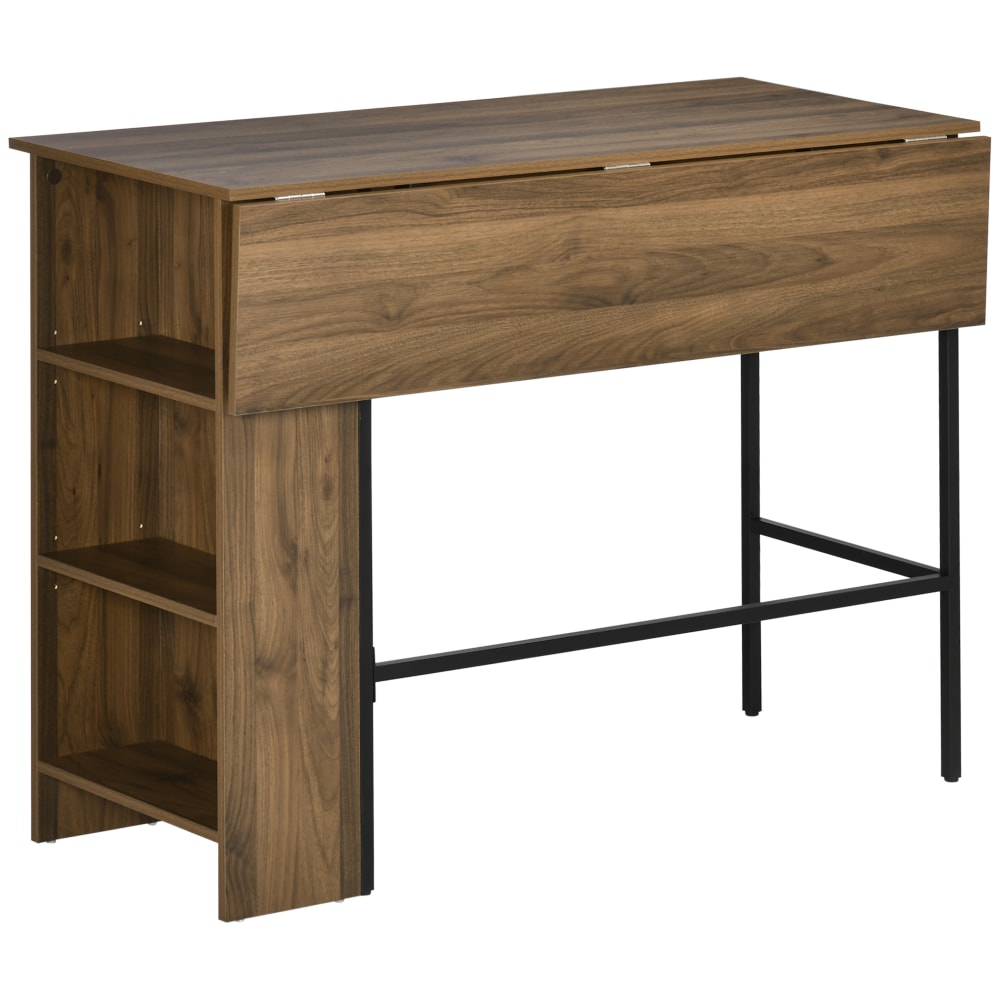 wohnli-moebel-suche-M24122744 Wohnli Möbelsuche - Table de bar extensible design industriel métal noir aspect bois noyer