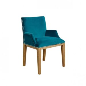 wohnli-moebel-suche-M24123396 Wohnli Möbelsuche - Zeitgenössischer Stuhl aus Gummibaumholz und Samt Teal