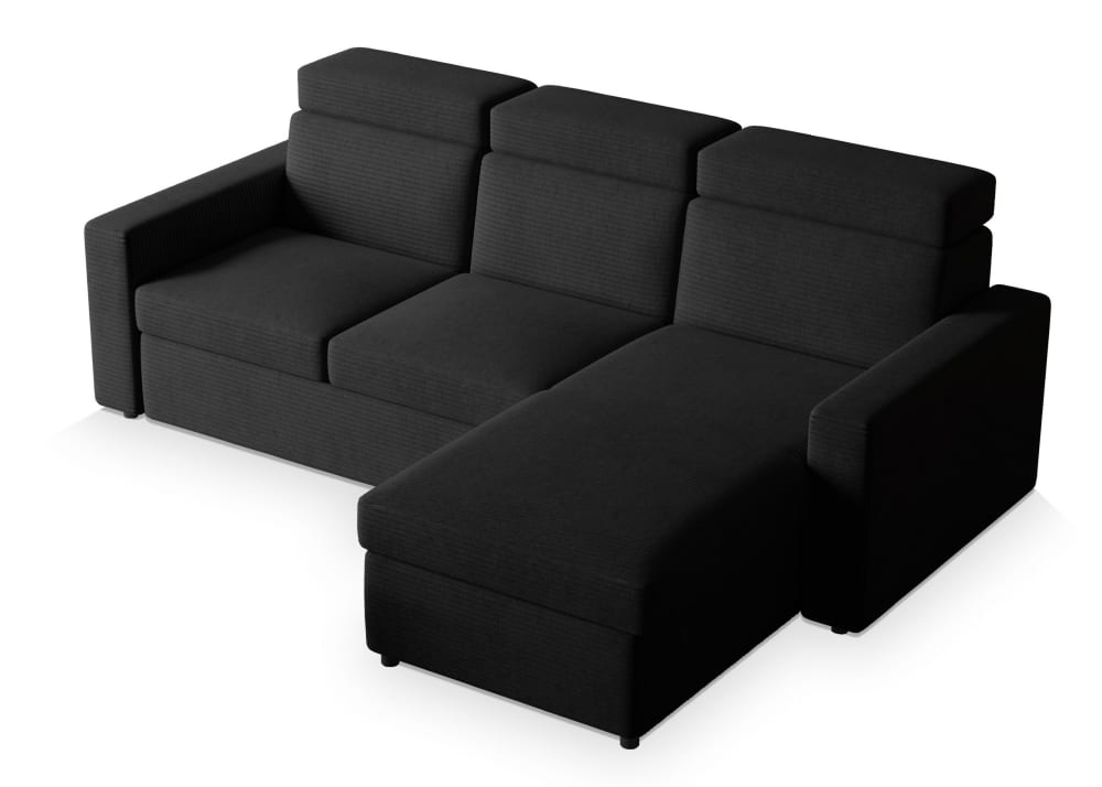 Wohnli Möbelsuche - Ecksofa mit Schlaffunktion aus Kordstoff