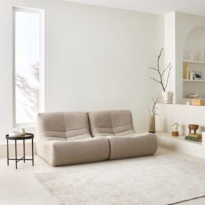 wohnli-moebel-suche-M24124275-1 2er-Set Sessel mit strukturiertem Bouclé-Bezug beige 1-Sitzer 91x72x105cm Stoff Beige sweeek Sofas und Sessel Sessel, Poufs und Fußbänke Sessel