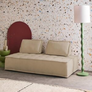 wohnli-moebel-suche-M24124279-1 2-Sitzer Sessel für Modulsofa beige 180x78x90cm Stoff Beige sweeek Sofas und Sessel Sofas Modulare Sofas