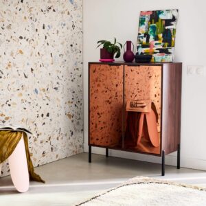 wohnli-moebel-suche-M24124576-1 Sideboard im Vintage-Stil nussbaumfarben 83x100x38cm Spanplatte Braun sweeek Möbel Esszimmermöbel Sideboards, Highboards & niedrige Anrichten