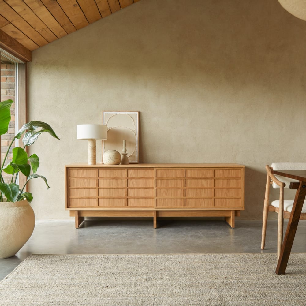 Wohnli Möbelsuche - Sideboard aus Eichenholz 200 cm