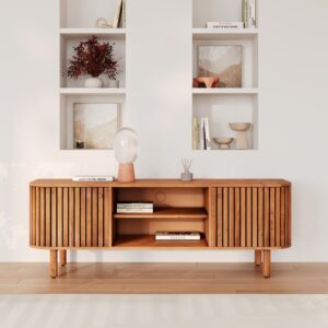 TV-Möbel aus Akazienholz 145 cm 145x50x45cm Holz Braun Maison Pavane Möbel Wohnzimmermöbel TV-Möbel