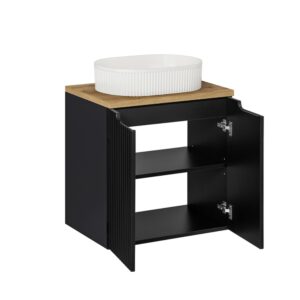 Schwarz und Holzoptik