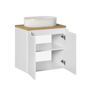 Weiß und Holzoptik