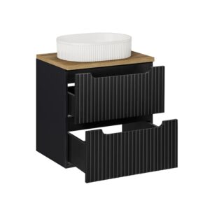 Schwarz und Holzoptik