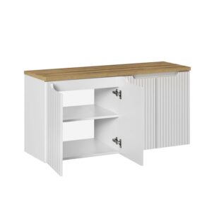 Weiß und Holzoptik