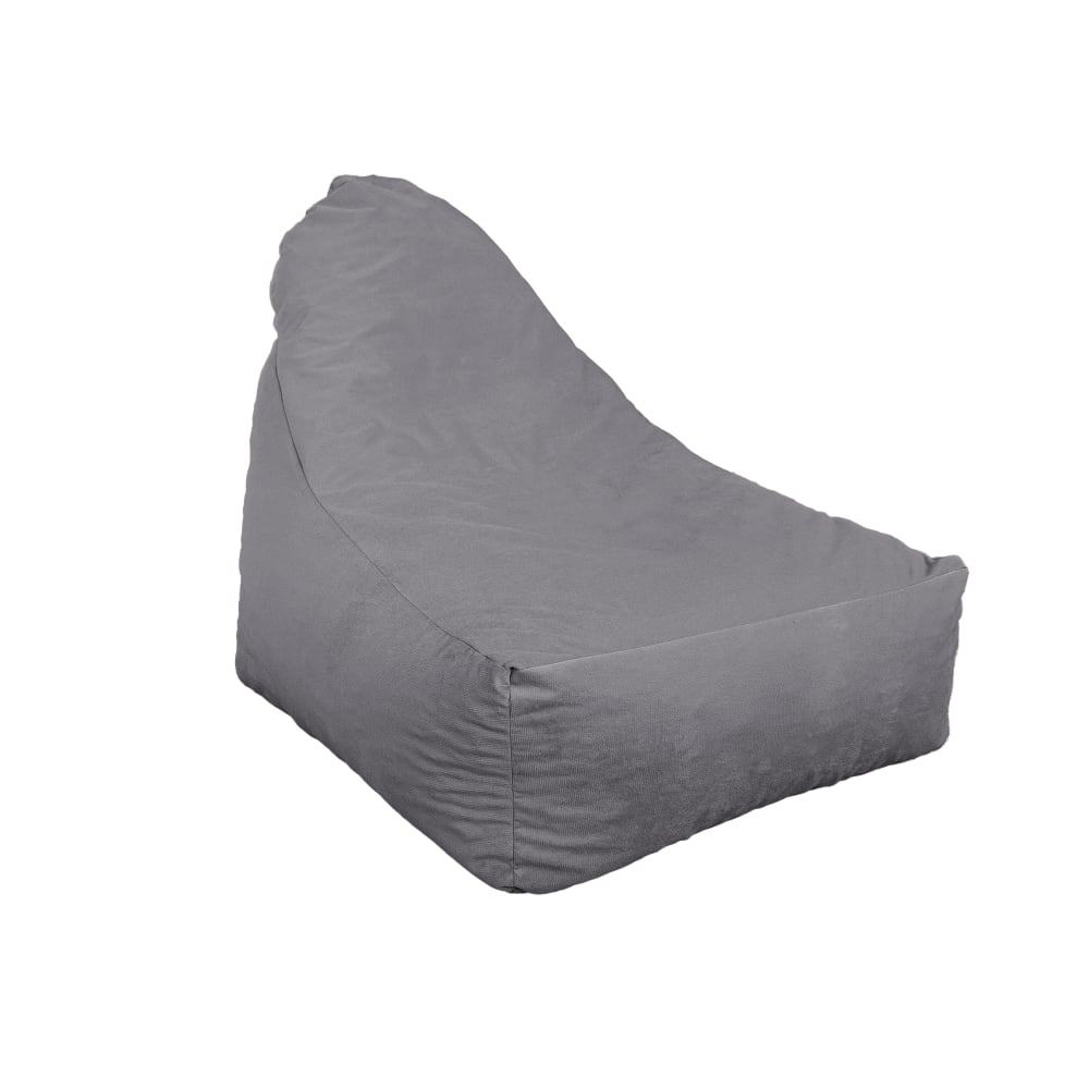 wohnli-moebel-suche-M24127153 Wohnli Möbelsuche - Pouf XXL Sessel Stoff Samt - 120x70x90 cm - Grau