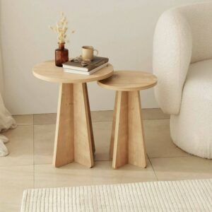 Wohnzimmertisch Holzeffekt eiche 40x40 h50 cm 40x50x40cm Holz Braun Dmora Möbel Wohnzimmermöbel Couchtische