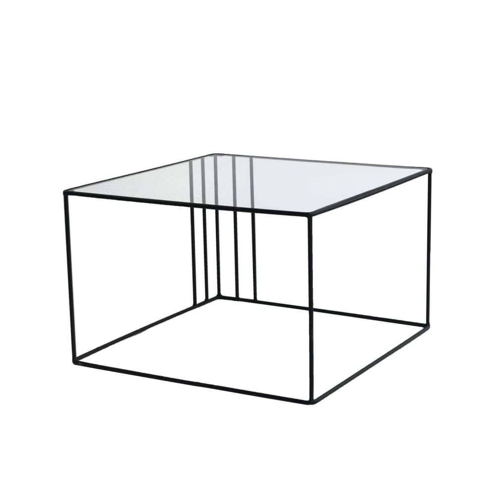 wohnli-moebel-suche-M24128374 Wohnli Möbelsuche - Couchtisch aus schwarzem Metall 55x55x36h cm