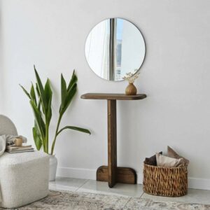 wohnli-moebel-suche-M24128424-1 Konsolentisch Holz walnuss 80x25 h85 cm 80x85x25cm Holz Braun Dmora Möbel Wohnzimmermöbel Konsolentische