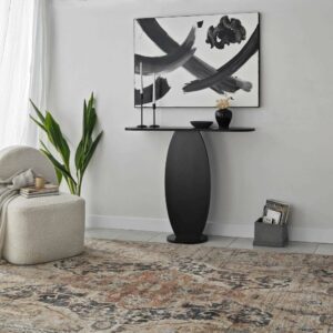 Konsolentisch Holzeffekt anthrazit 100x30 h81 cm 100x81x30cm Holz Schwarz Dmora Möbel Wohnzimmermöbel Konsolentische