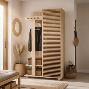 Eingangsmöbel Holzeffekt eiche 90x36 h194 cm 90x194x36cm Holz Braun Dmora Möbel Flurmöbel Dielenbänke