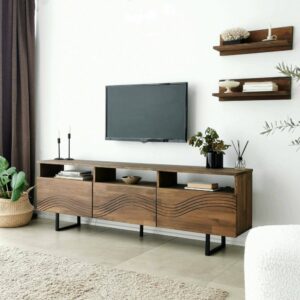 Fernsehschrank Holz walnuss 170x30 h40 cm 170x40x30cm Holz Braun Dmora Möbel Wohnzimmermöbel TV-Möbel
