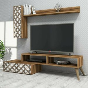 Parete attrezzata 150x38x37cm Holz Braun Dmora Möbel Wohnzimmermöbel TV-Möbel