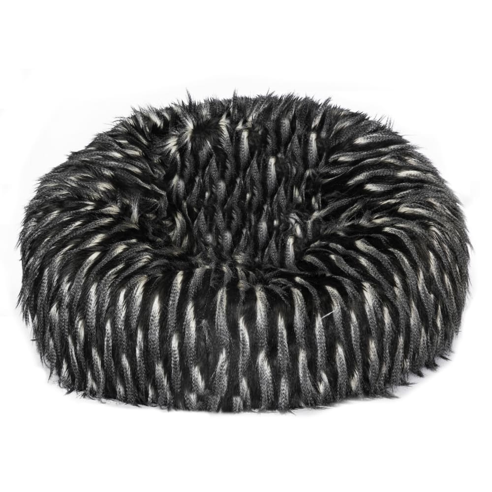 wohnli-moebel-suche-M24129119 Wohnli Möbelsuche - Pouf aus schwarzem und weißem Kunstpelz