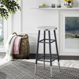 Barhocker aus Eisen Silber 35x76x35cm Stahl Silber Safavieh Möbel Esszimmermöbel Barhocker