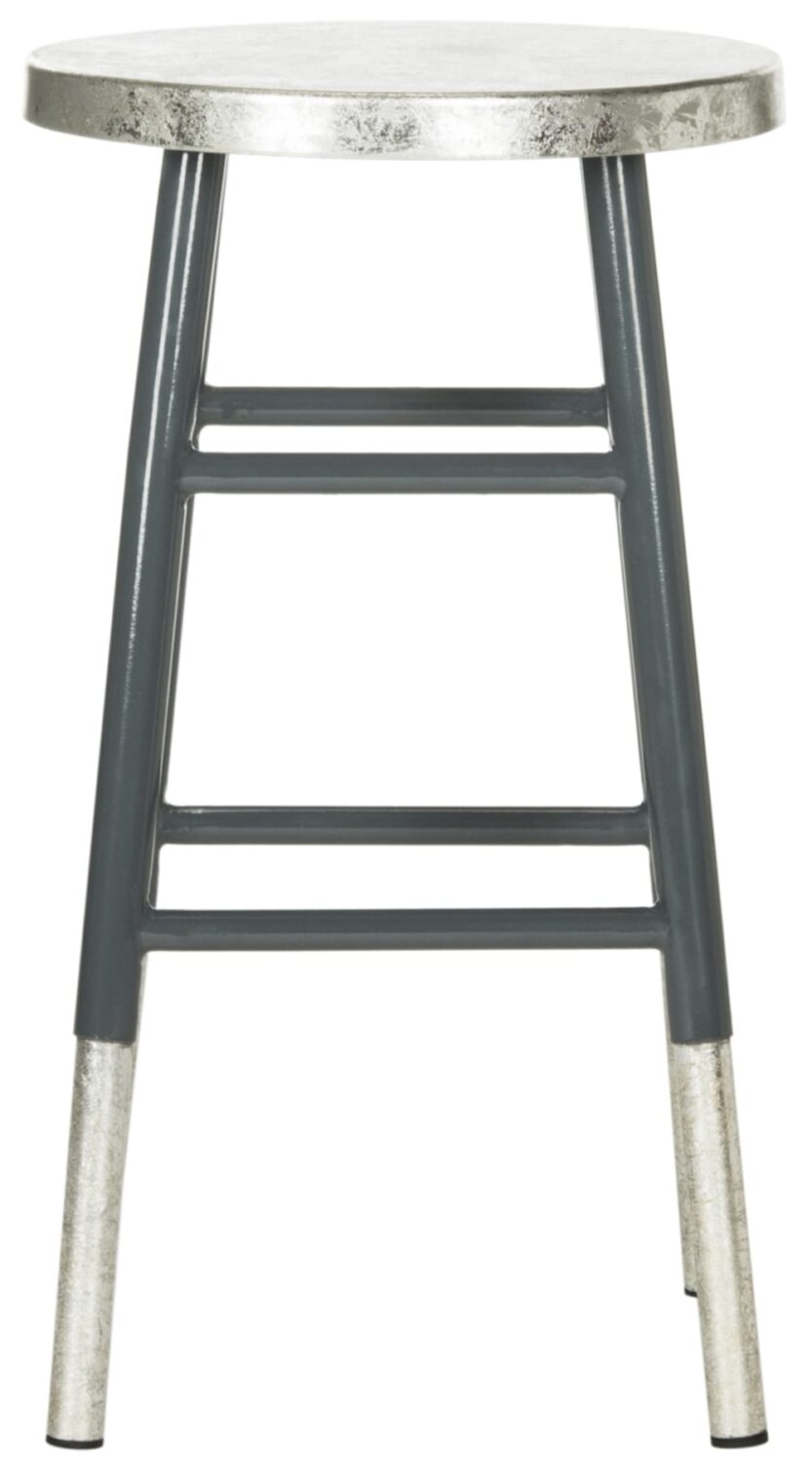 Thekenhocker aus Eisen Silber 35x61x35cm Stahl Silber Safavieh Möbel Esszimmermöbel Barhocker