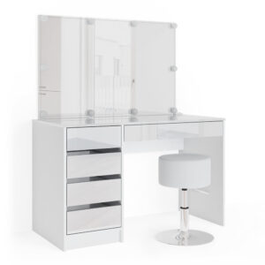 wohnli-moebel-suche-M24136953 Wohnli Möbelsuche - Schminktisch mit LED Beleuchtung und Hocker