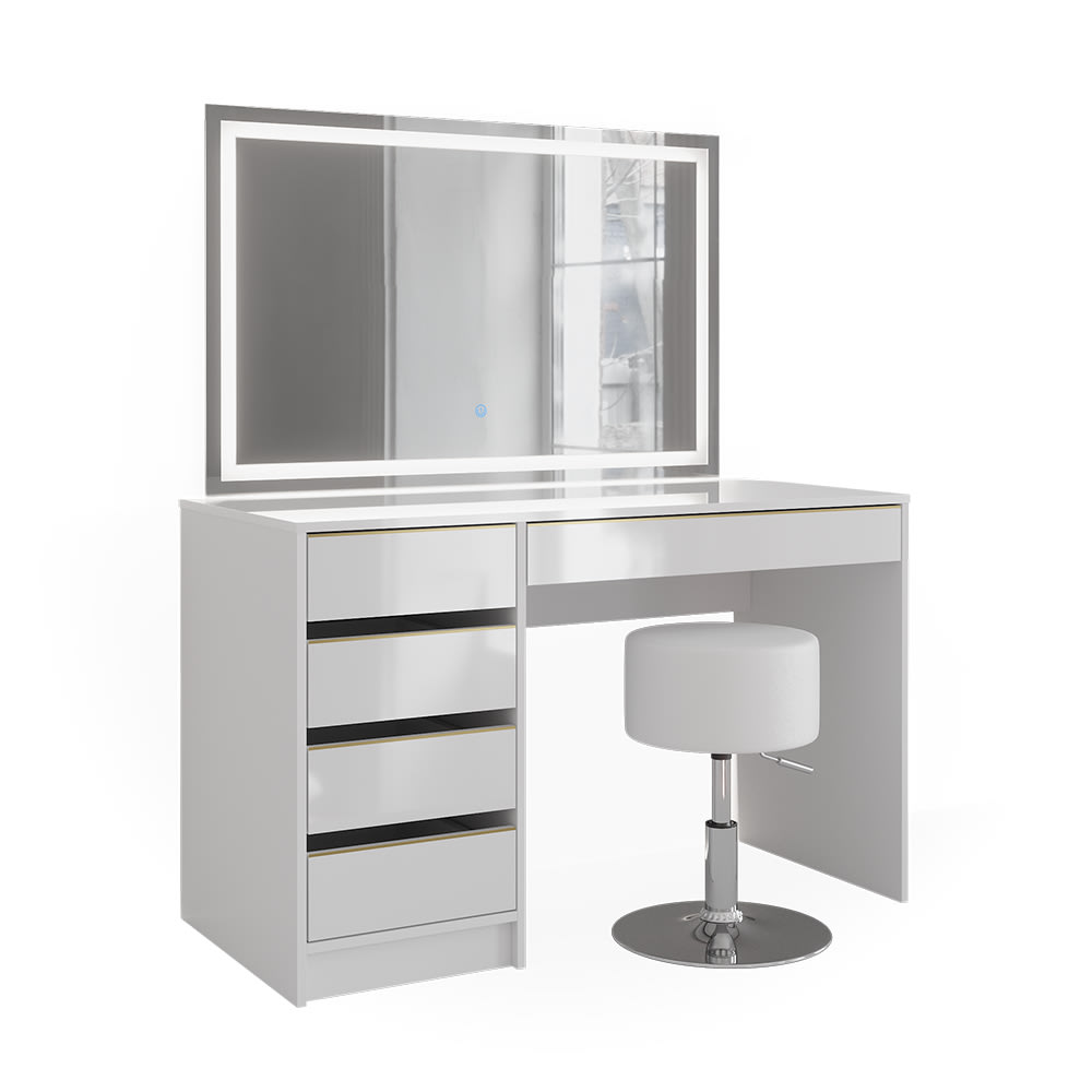 wohnli-moebel-suche-M24136964 Wohnli Möbelsuche - Schminktisch mit LED-Spiegel und Hocker