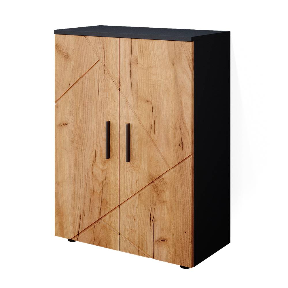 wohnli-moebel-suche-M24137179 Wohnli Möbelsuche - Midischrank Anthrazit/Goldkraft Eiche 60x81cm