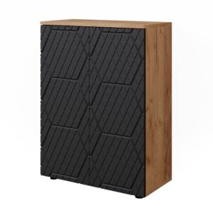 wohnli-moebel-suche-M24137236 Wohnli Möbelsuche - Midischrank Anthrazit mit Wabenstruktur 60x81cm
