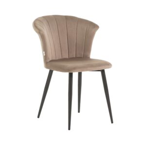wohnli-moebel-suche-M24137347 Wohnli Möbelsuche - 2er-Set Stühle Samt/Metallbeine taupe/dunkelgrau