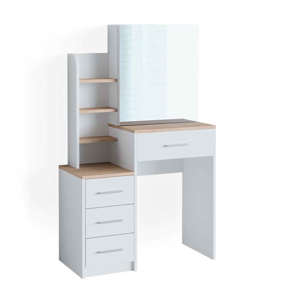 wohnli-moebel-suche-M24137730 Wohnli Möbelsuche - Schminktisch Weiß/Sonoma 80x131.6cm
