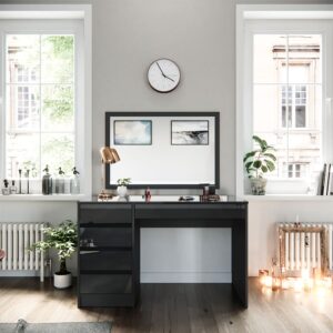 wohnli-moebel-suche-M24137757-1 Schminktisch Anthrazit 120x75cm 120x75x55cm Spanplatte Schwarz Vicco Möbel Schlafzimmermöbel Schminktische
