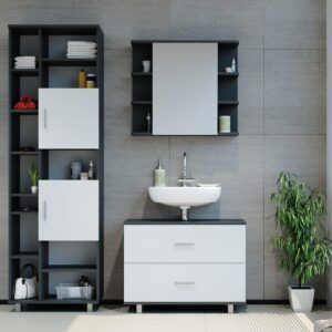 81x61x33cm Spanplatte Weiß Vicco Möbel Badezimmermöbel