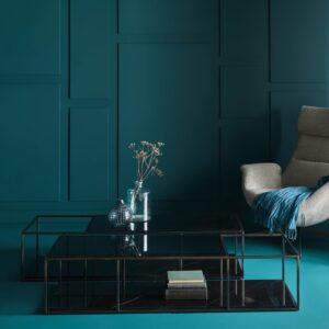 Rechteckiger Couchtisch aus schwarzem Marmor und Glas - L140 cm 140x30x40cm Glas Schwarz Signature Möbel Wohnzimmermöbel Couchtische