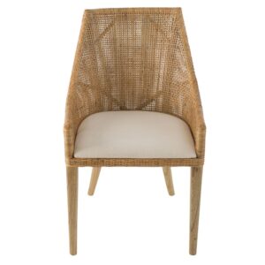 Wohnli Möbelsuche - Rattanstuhl mit abnehmbarem Stoffsitz - H88 cm