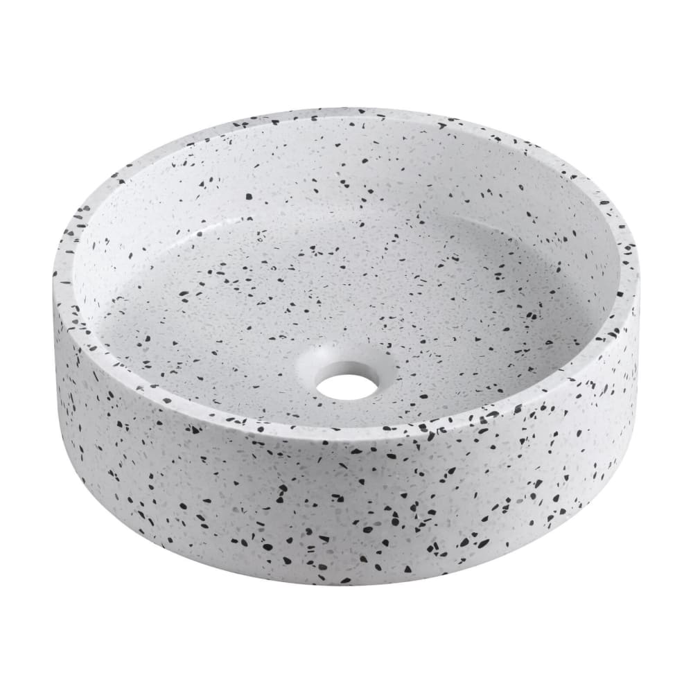 wohnli-moebel-suche-M24139135 Wohnli Möbelsuche - 38cm rundes Terrazzo-Aufsatzwaschbecken