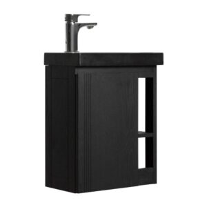 wohnli-moebel-suche-M24139146 Wohnli Möbelsuche - Schwarzes Waschbeckenset mit seitlicher Ablage und Wasserhahn
