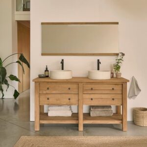 wohnli-moebel-suche-M24140082-1 150x80x150cm Holz Beige BERAH GETAH Möbel Badezimmermöbel Waschtische