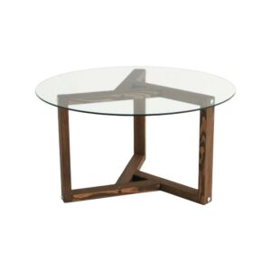 Wohnli Möbelsuche - Wohnzimmertisch im Glas walnuss 75x75  cm