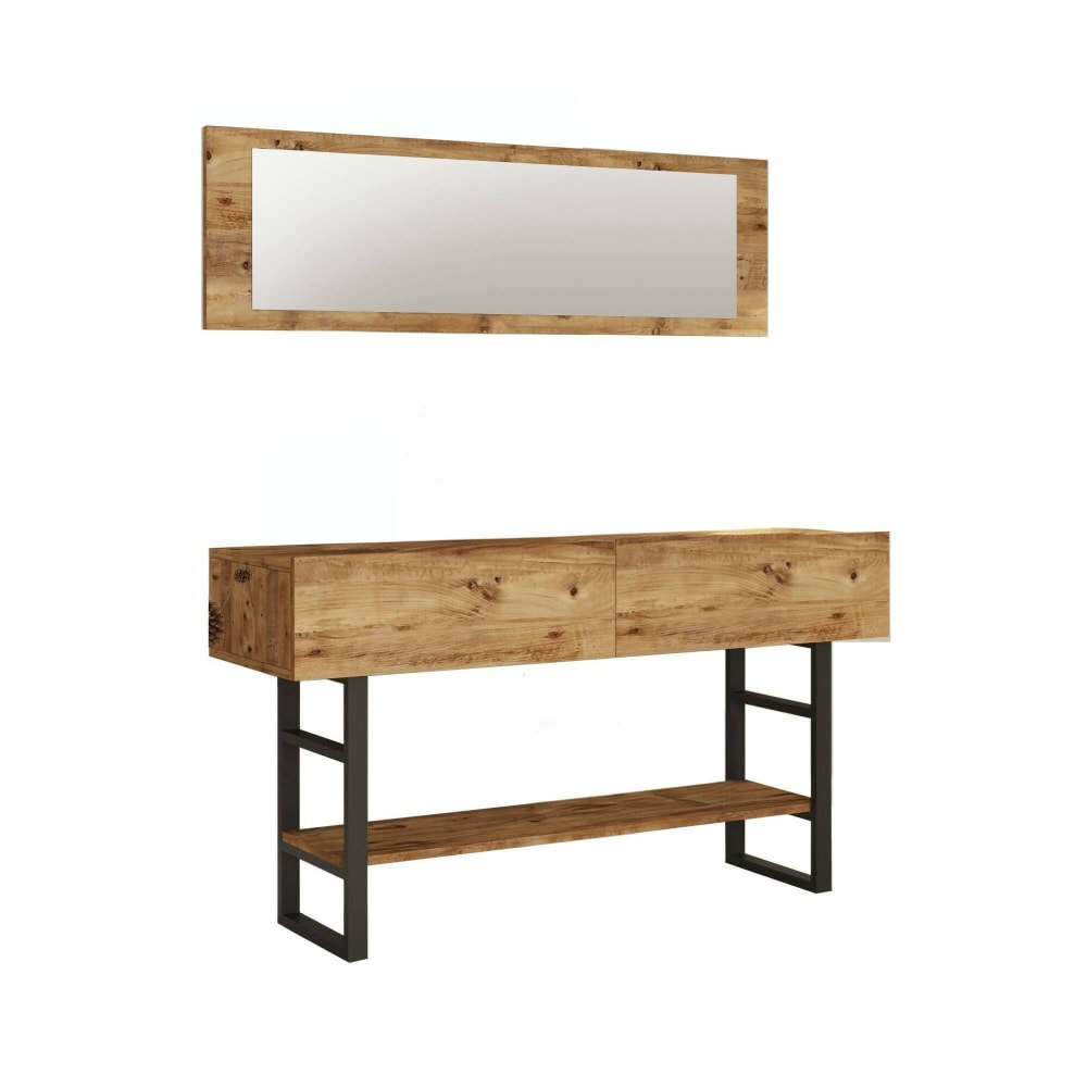 wohnli-moebel-suche-M24140632 Wohnli Möbelsuche - Konsolentisch Holzeffekt eiche 139x43 cm