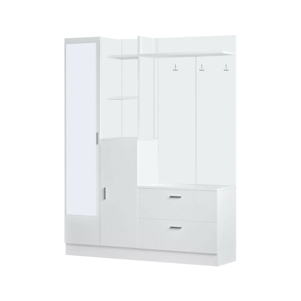 Wohnli Möbelsuche - Eingangsmöbel Holzeffekt weiß 140x37  cm