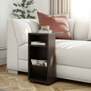 wohnli-moebel-suche-M24140684-1 Wohnzimmertisch Holzeffekt anthrazit 30x40 cm 30x63x40cm Holz Schwarz Dmora Möbel Wohnzimmermöbel Couchtische