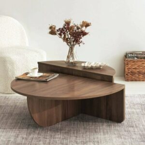 wohnli-moebel-suche-M24140685-1 Wohnzimmertisch Holzeffekt dunkler walnuss 90x90 cm 90x35x90cm Holz Braun Dmora Möbel Wohnzimmermöbel Couchtische