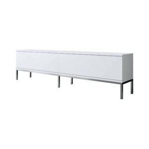 Wohnli Möbelsuche - Fernsehschrank Holzeffekt weißsilber 180x30  cm