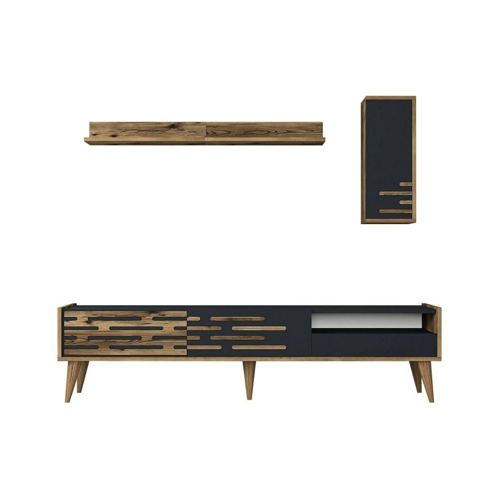 Wohnli Möbelsuche - Fernsehschrank Holzeffekt anthrazit